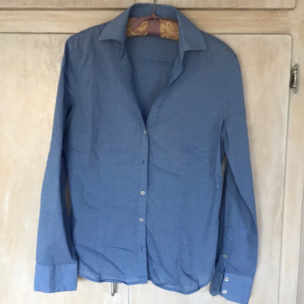 Blue Buttoned Up Zara